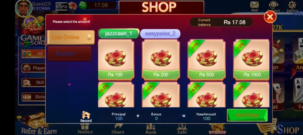 3card guru deposit shop