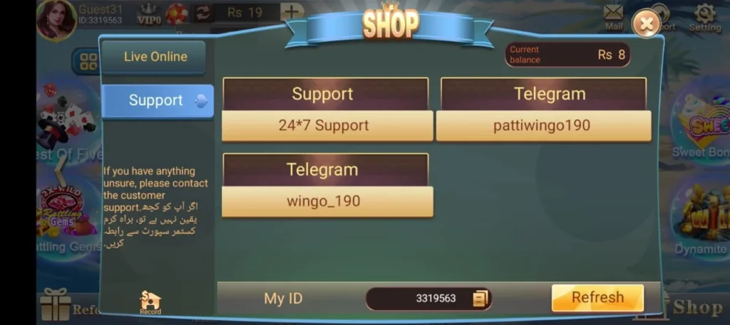 3patti mines support