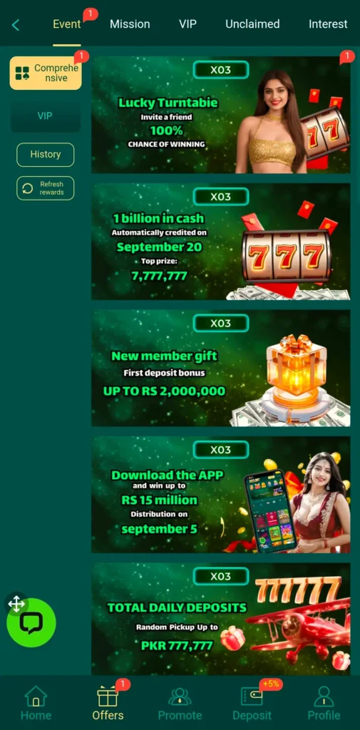events in x03 bet game