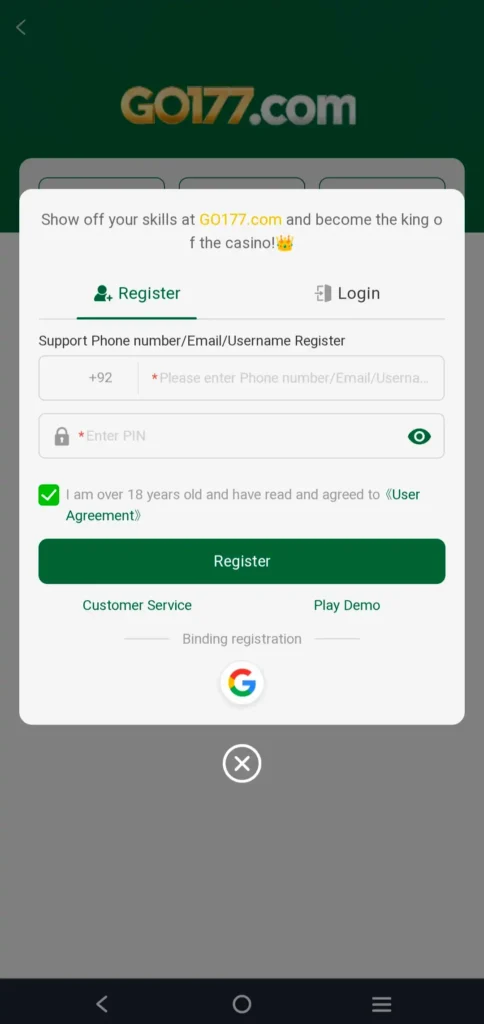 register and login 