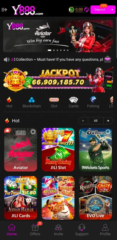 Y888 Game jackpot