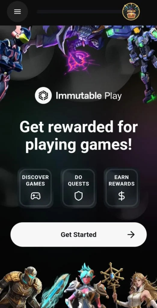 immutable game get starded