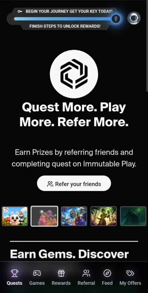 immutable game refer friend