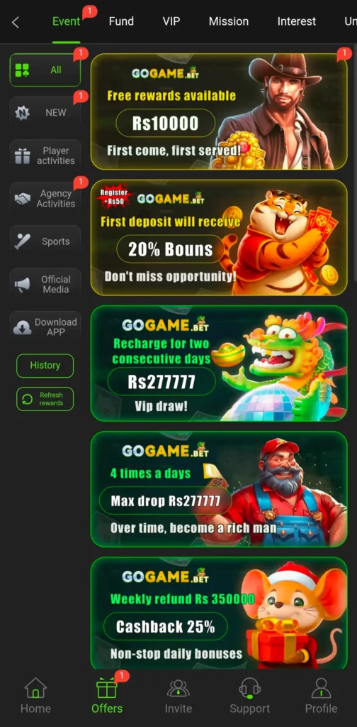 GoGame Bet Offers