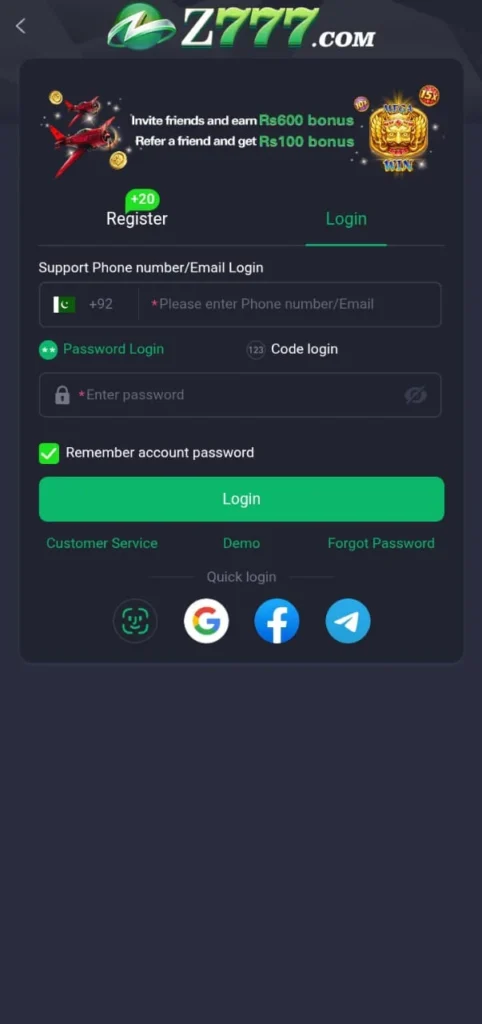 login z777