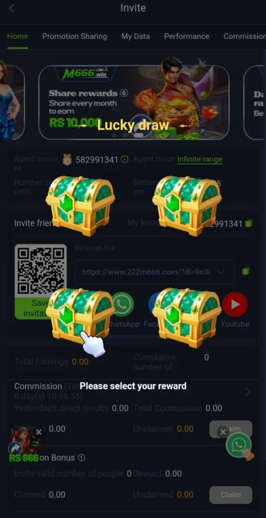 lucky draw m666 game
