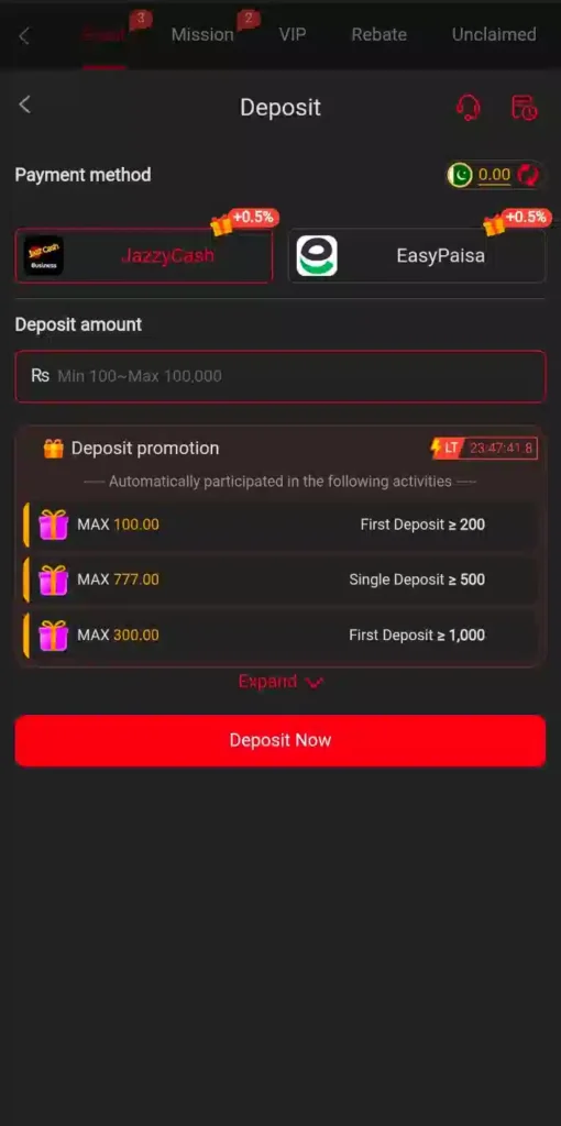 Deposit of 88EF Game 