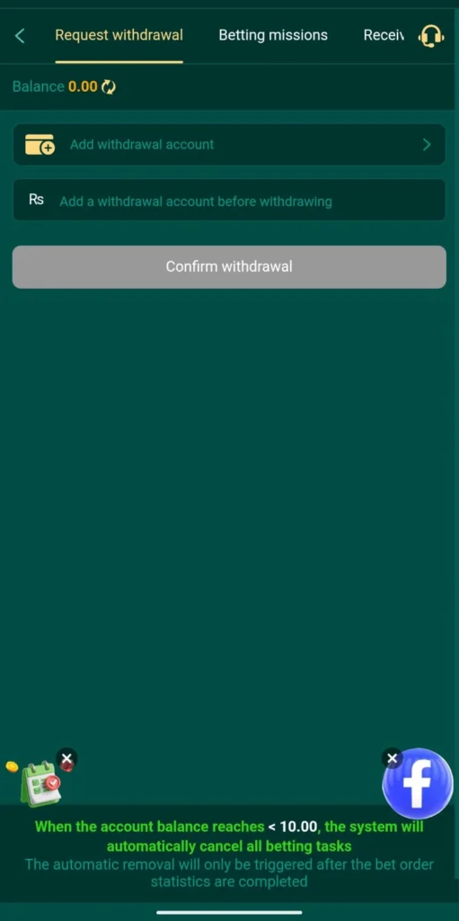 k6 club game withdrawal