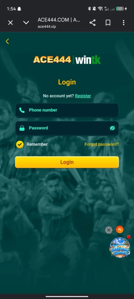 ace444 login